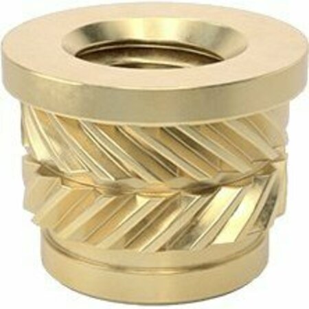BSC PREFERRED Brass Heat-Set Inserts for Plastic Flanged M4 x 0.70 mm Thread Size 4.7 mm Installed Length, 50PK 97171A330
